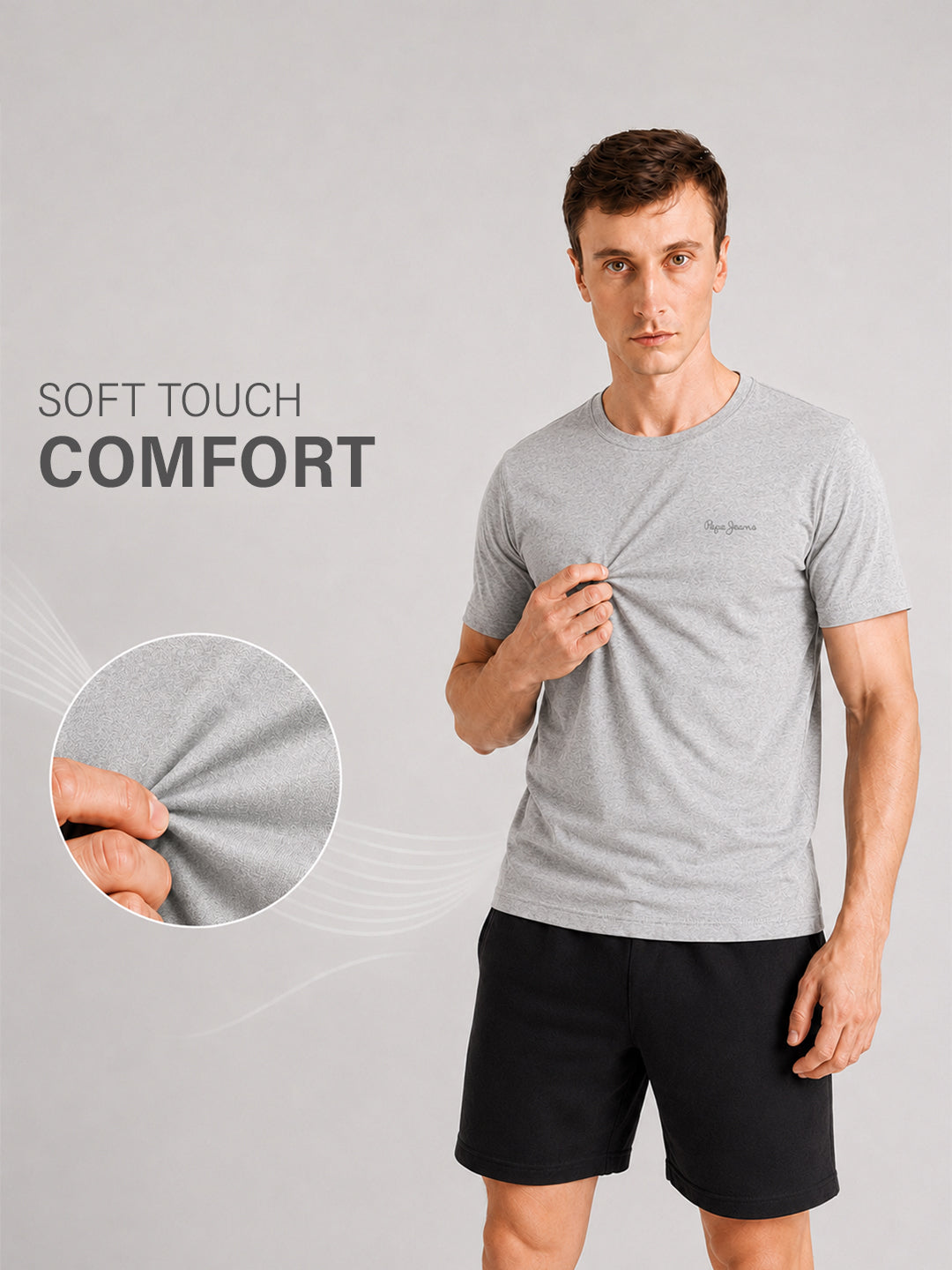 Men Crew Neck Lounge T-shirt(Pack of 2)