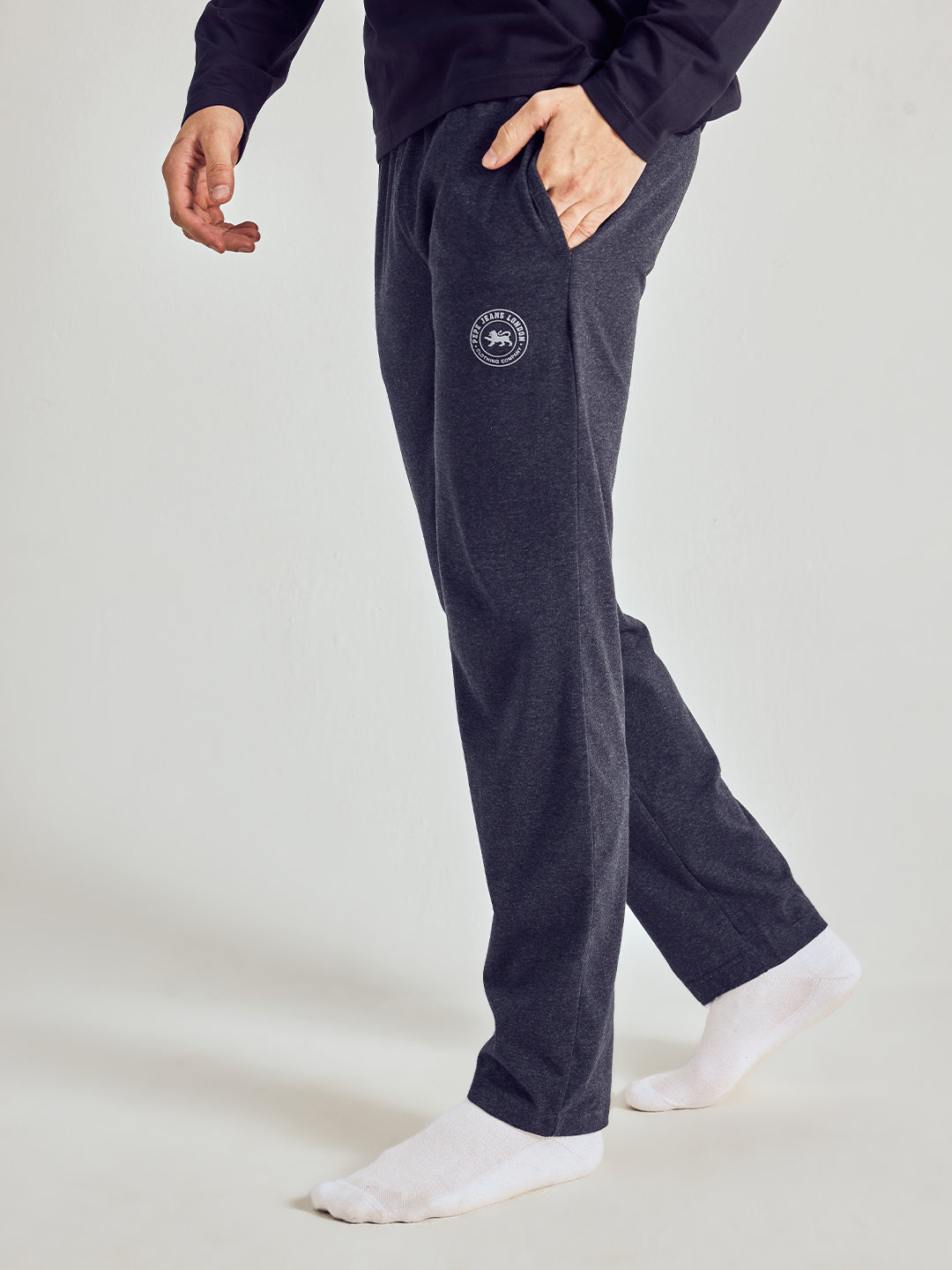 Men Solid Cotton Lounge Pants