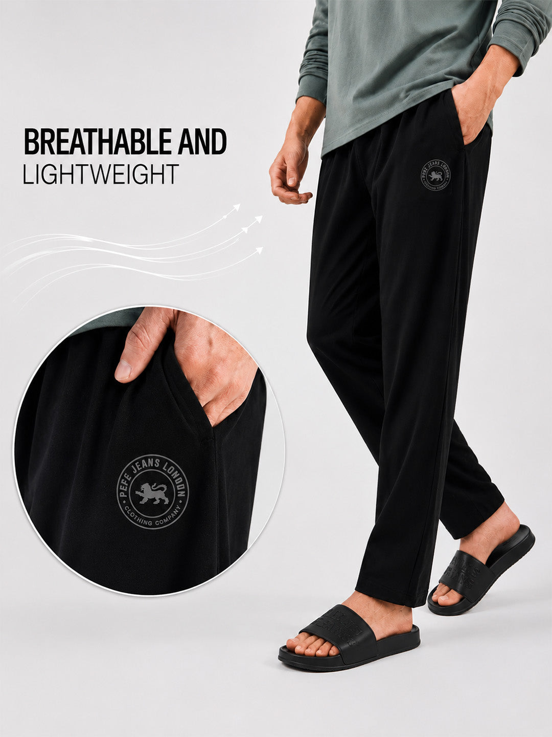 Men Solid Cotton Lounge Pants