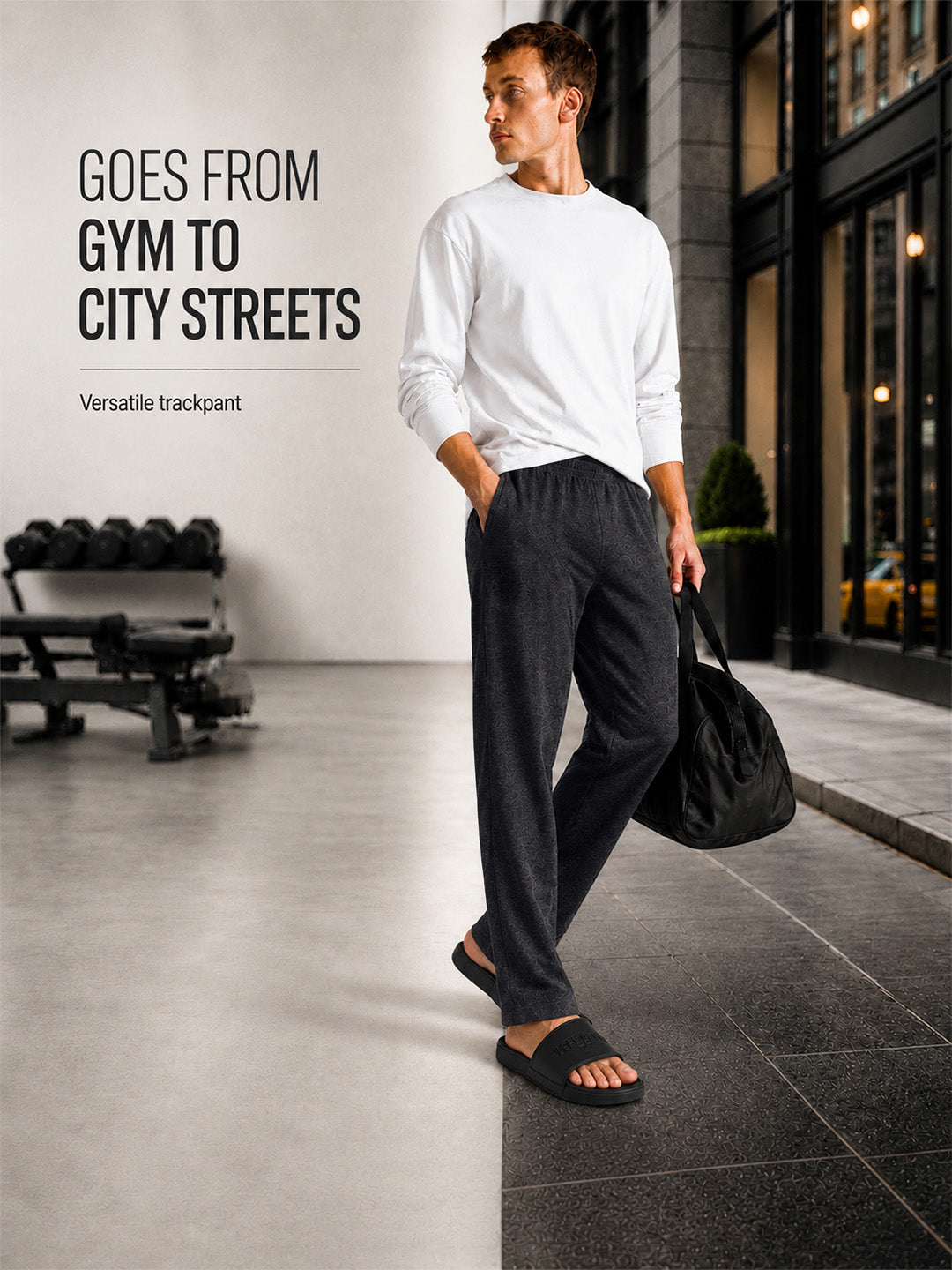 Men Solid Cotton Lounge Pants