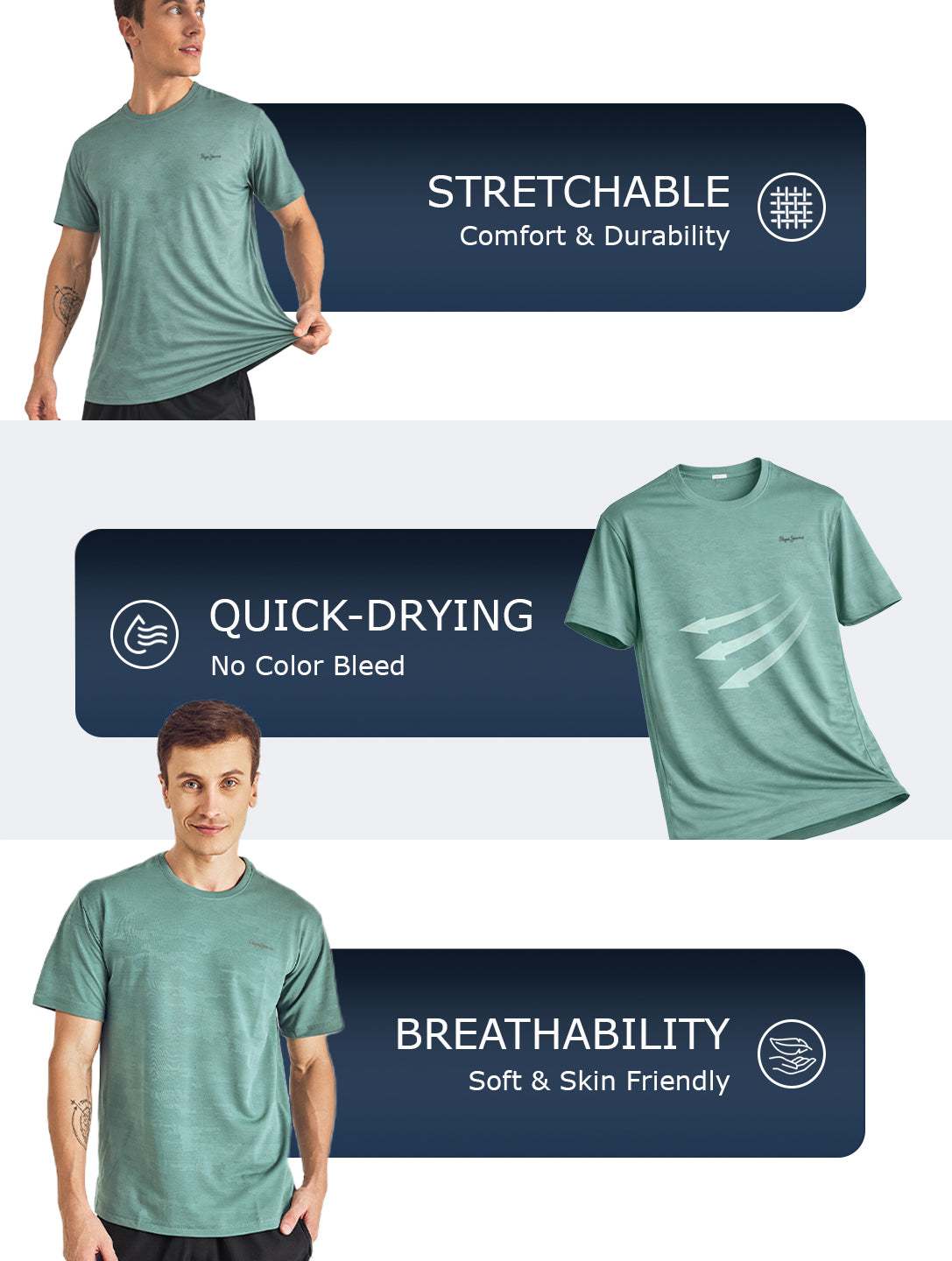 Round Neck Short Sleeves T-Shirt