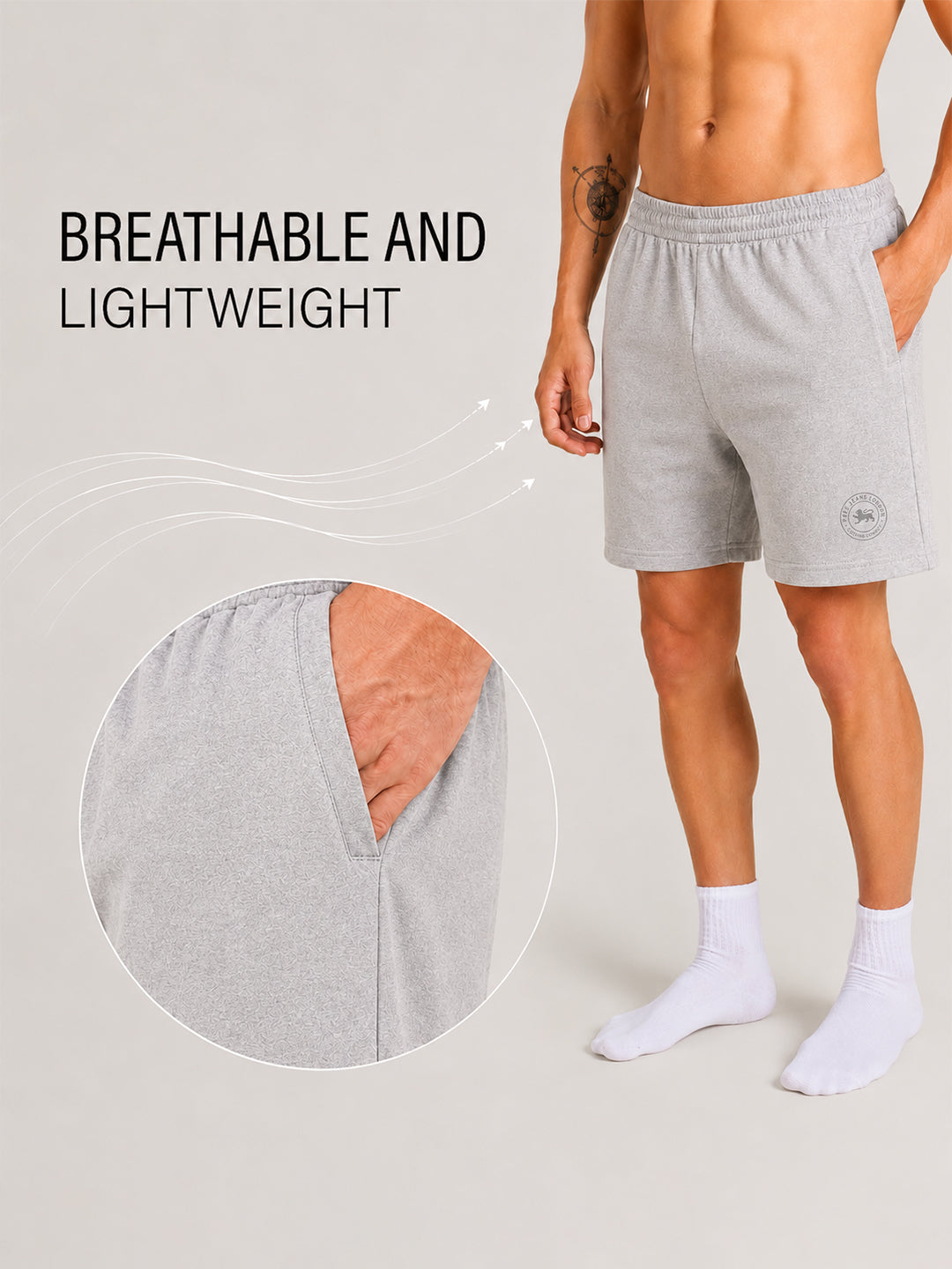 Men Mid-Rise Cotton Rich Shorts