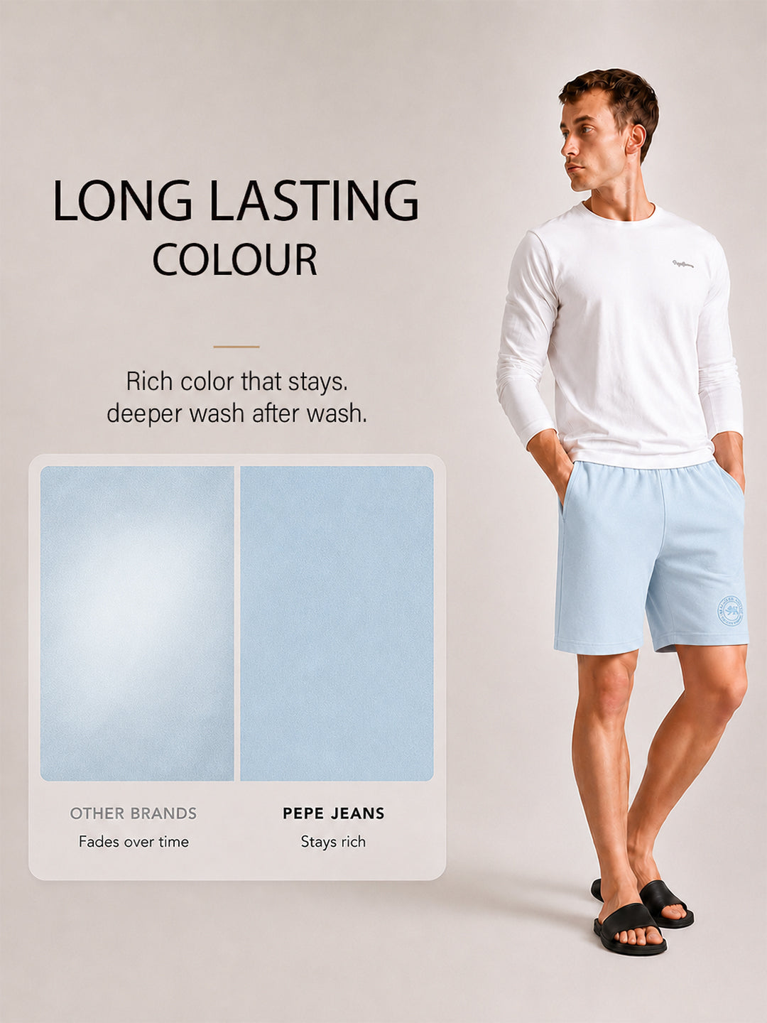 Men Mid-Rise Cotton Rich Shorts