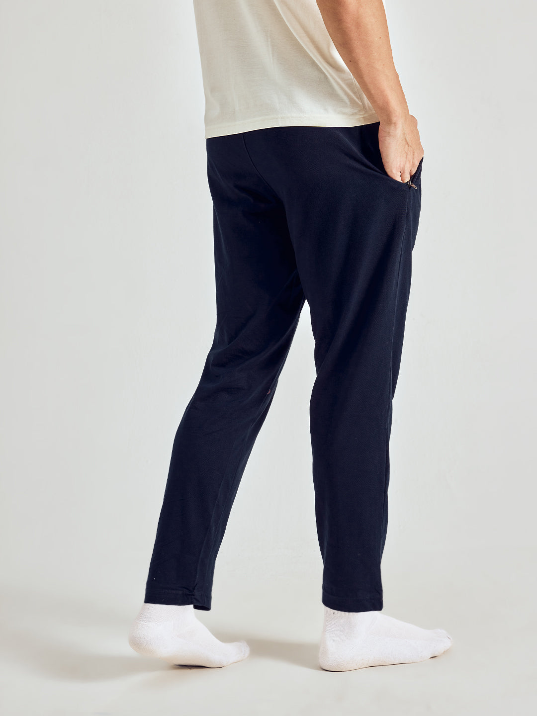 Men Solid Straight Pure Cotton Lounge Pant