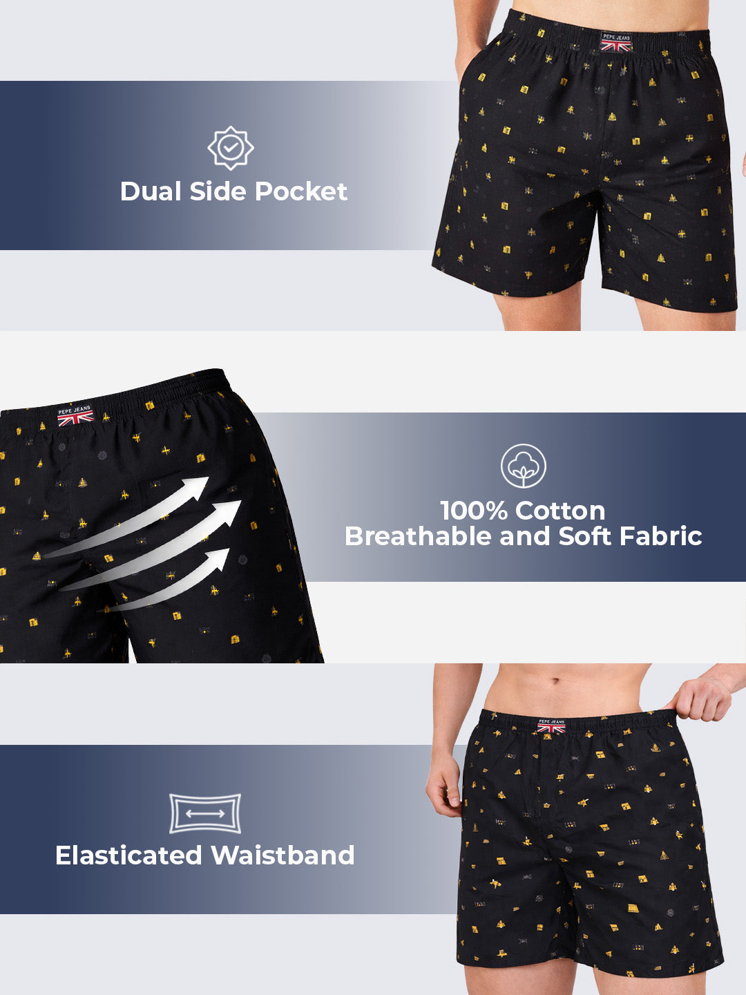 Men Printed Cotton Boxers