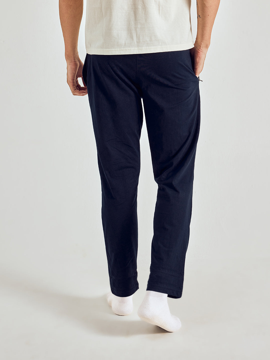 Men Solid Straight Pure Cotton Lounge Pant