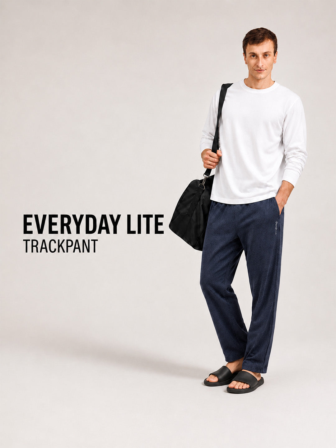 Men Solid Straight Pure Cotton Lounge Pant
