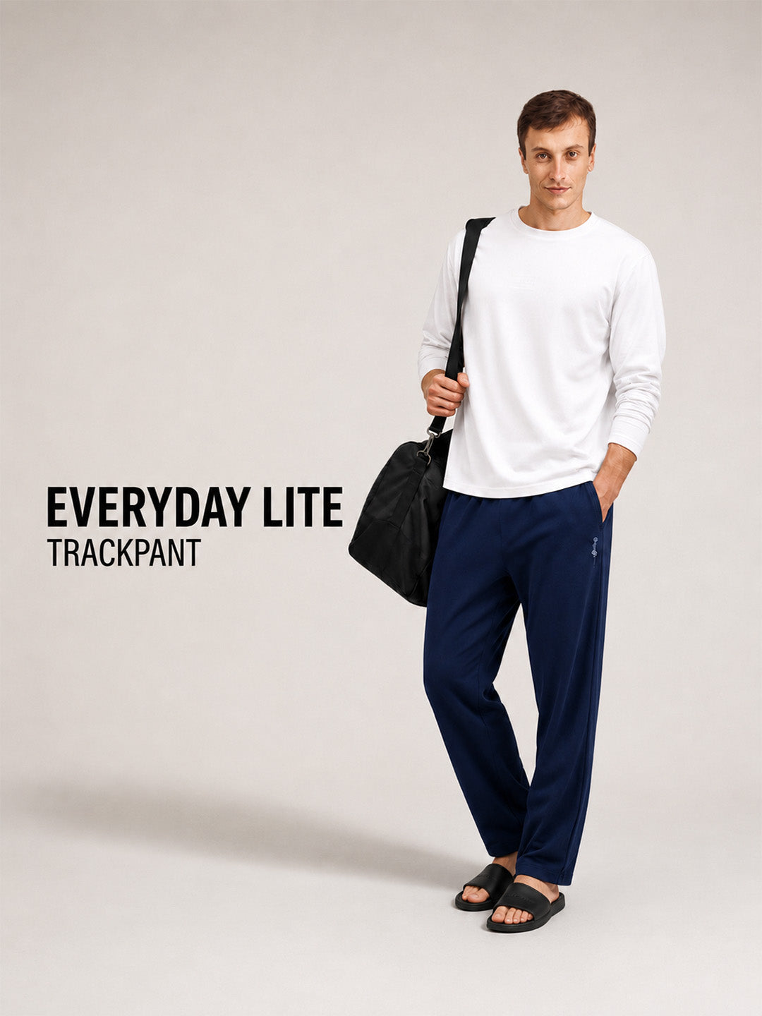 Men Solid Straight Pure Cotton Lounge Pant