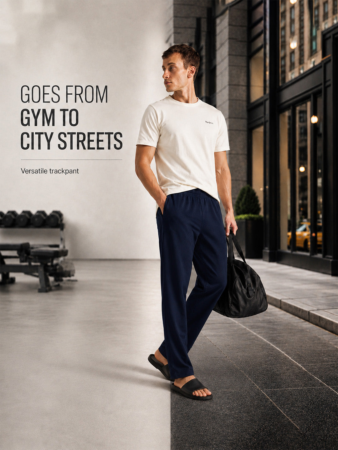 Men Solid Straight Pure Cotton Lounge Pant