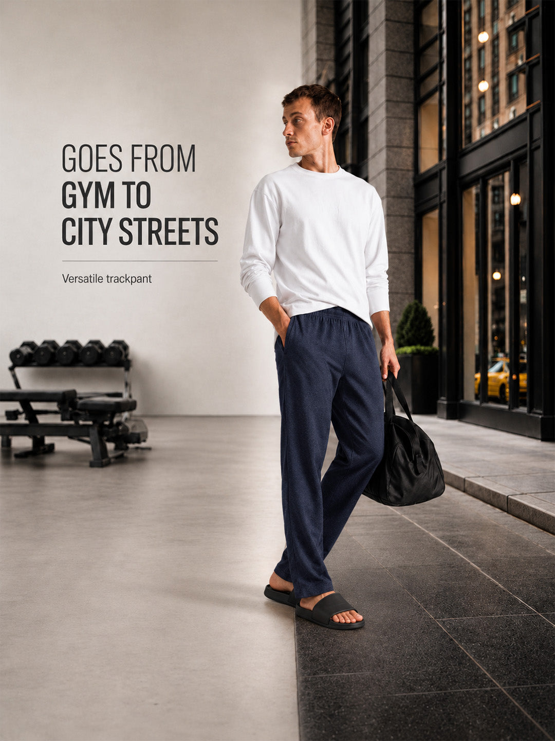 Men Solid Straight Pure Cotton Lounge Pant