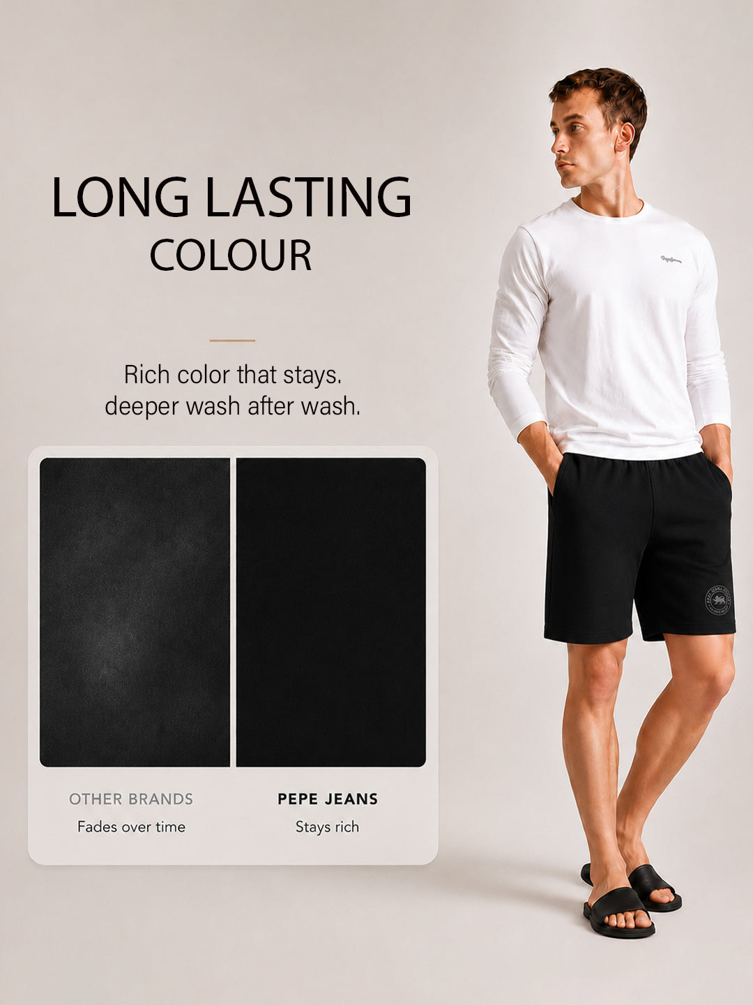 Men Mid-Rise Cotton Rich Shorts