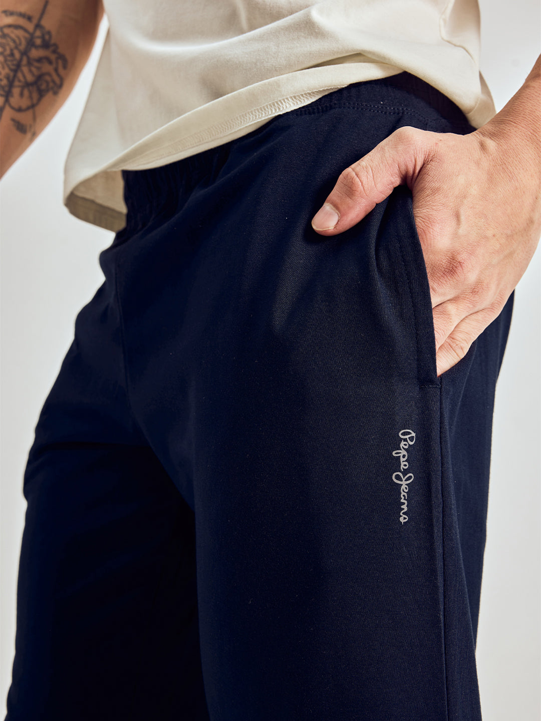 Men Solid Straight Pure Cotton Lounge Pant
