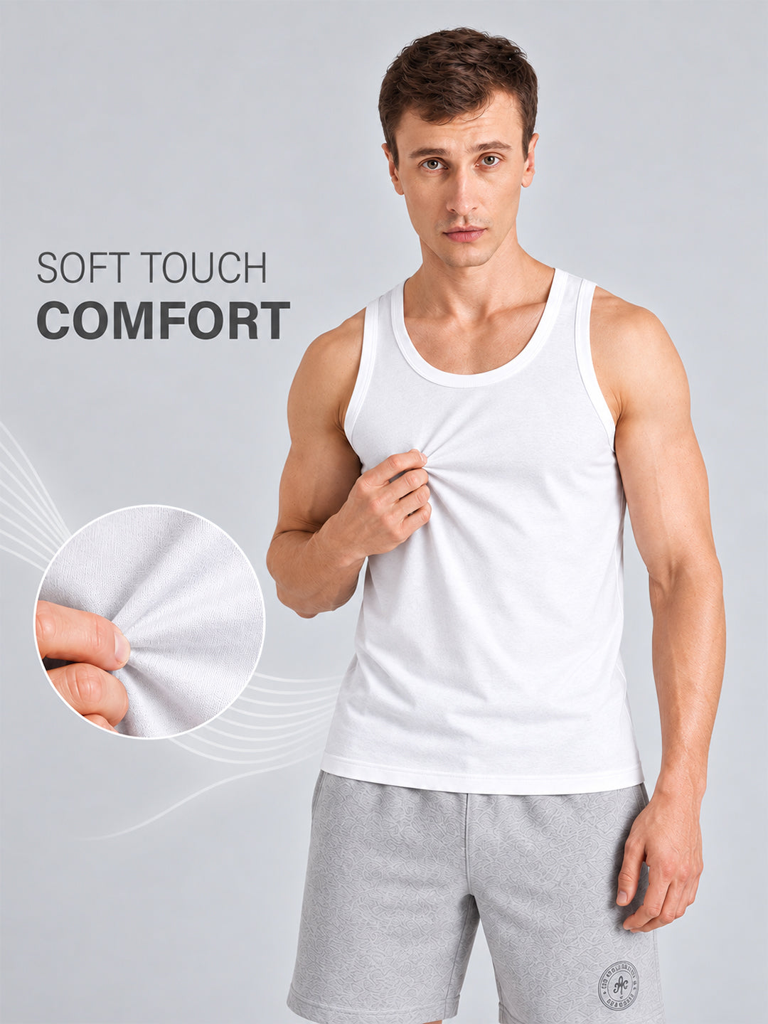 Pepe Jeans Men Ribbed Inner Vest (Pack of 2)