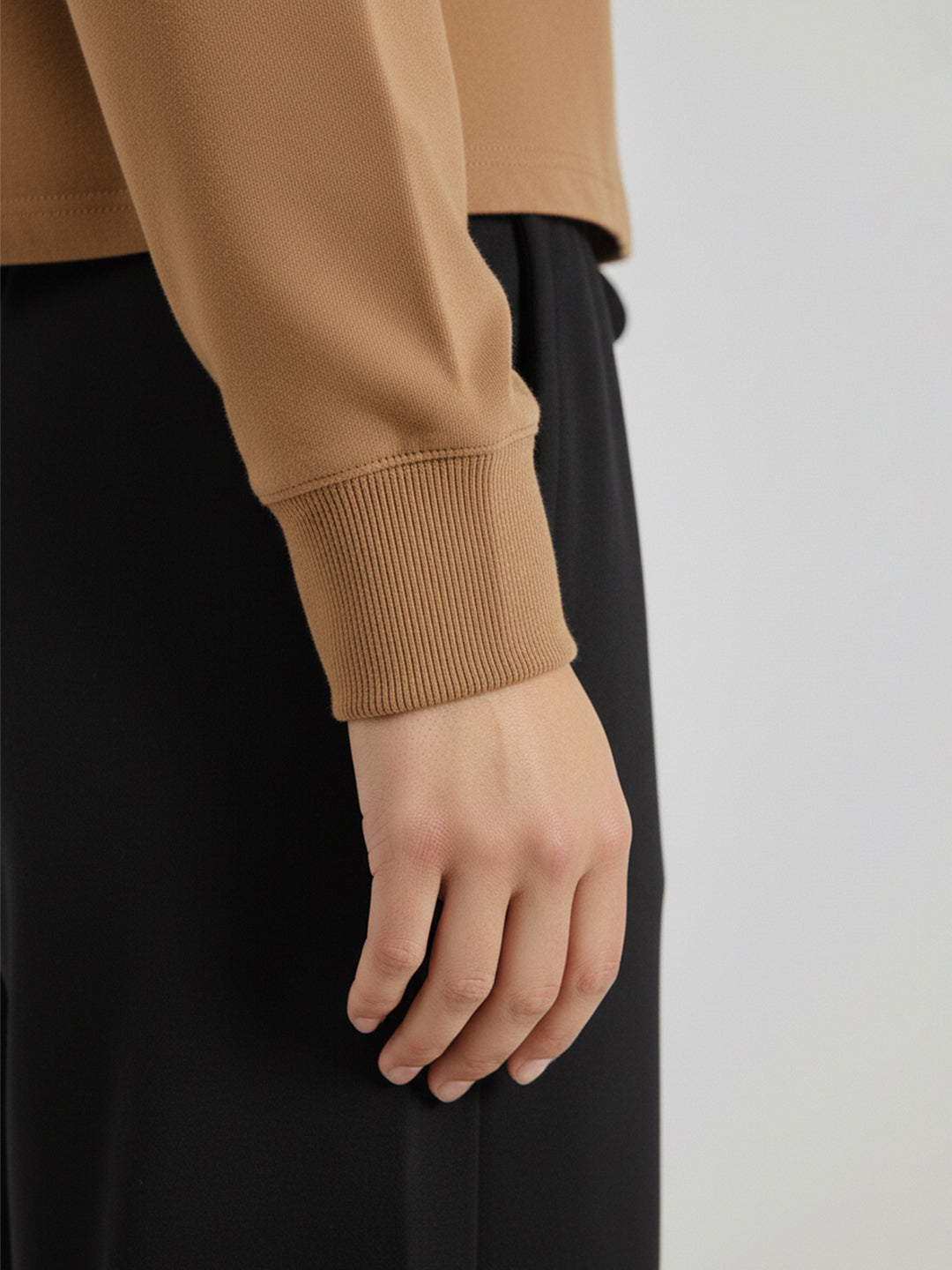 Women Solid Round Neck Pullover Oversized Sweatshirt