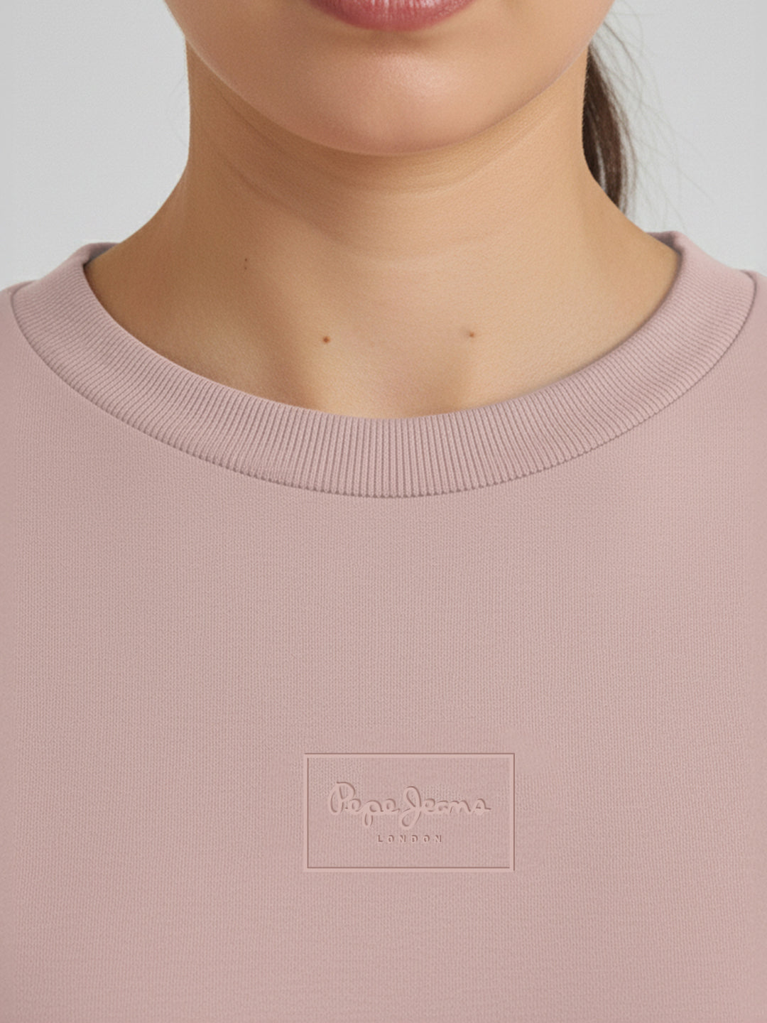 Women Solid Round Neck Pullover Oversized Sweatshirt