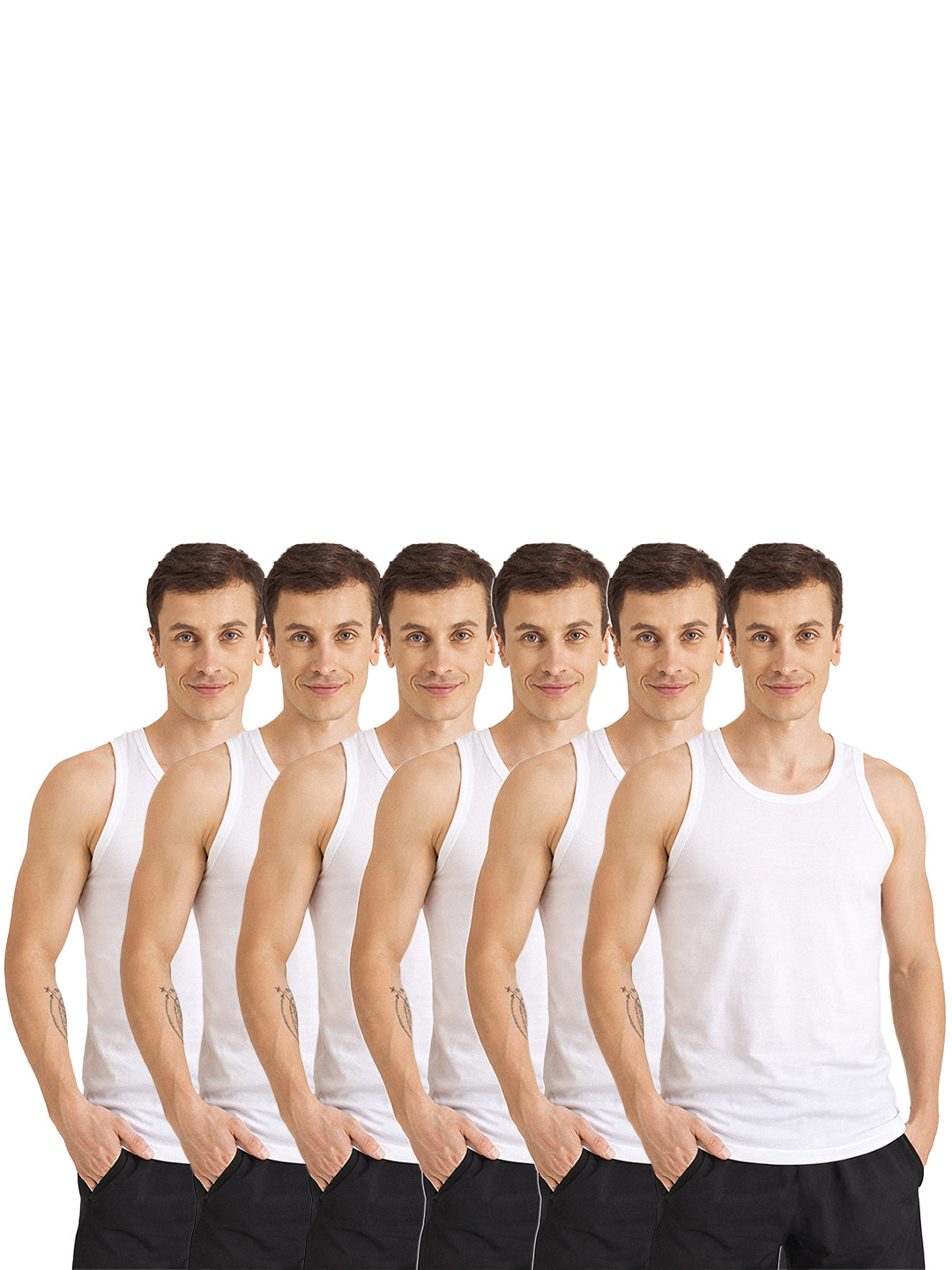Men Inner Vest Pack of 6