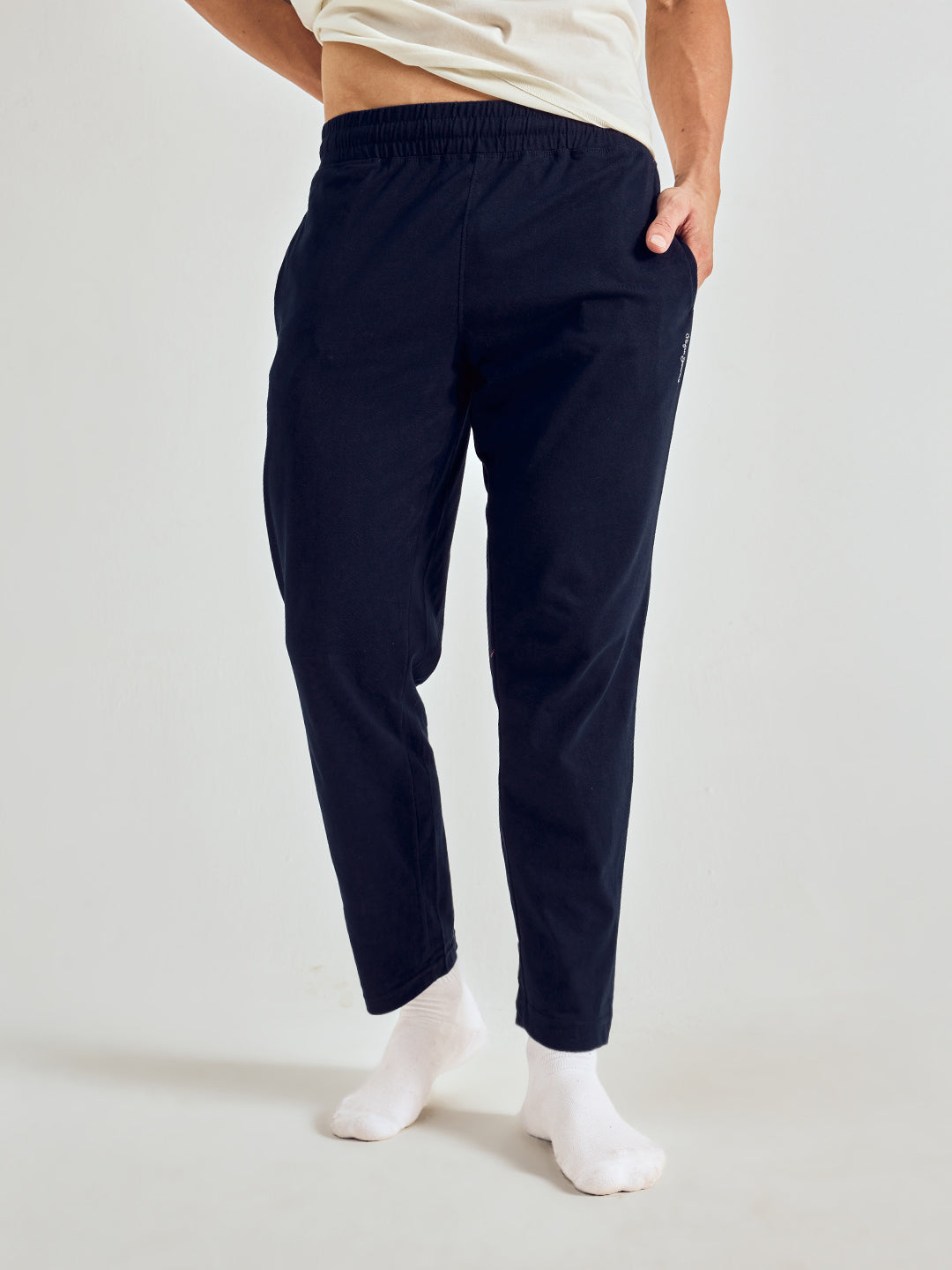 Men Solid Straight Pure Cotton Lounge Pant