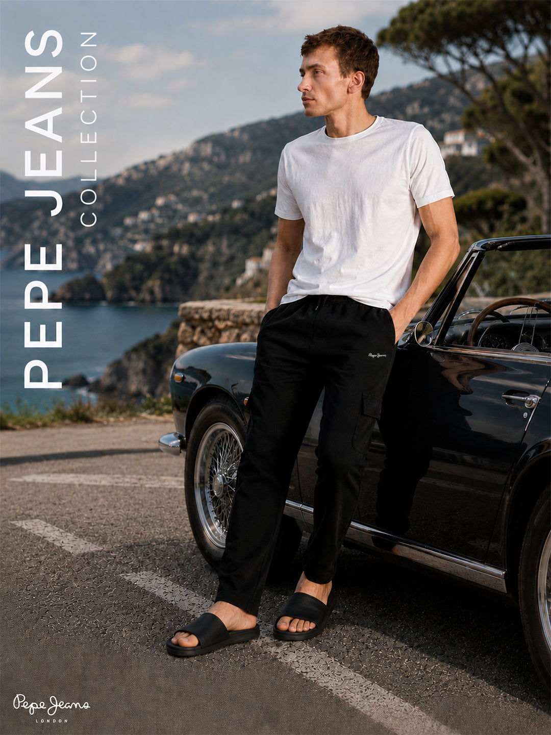 Men Black Regular Fit Solid Track Pants