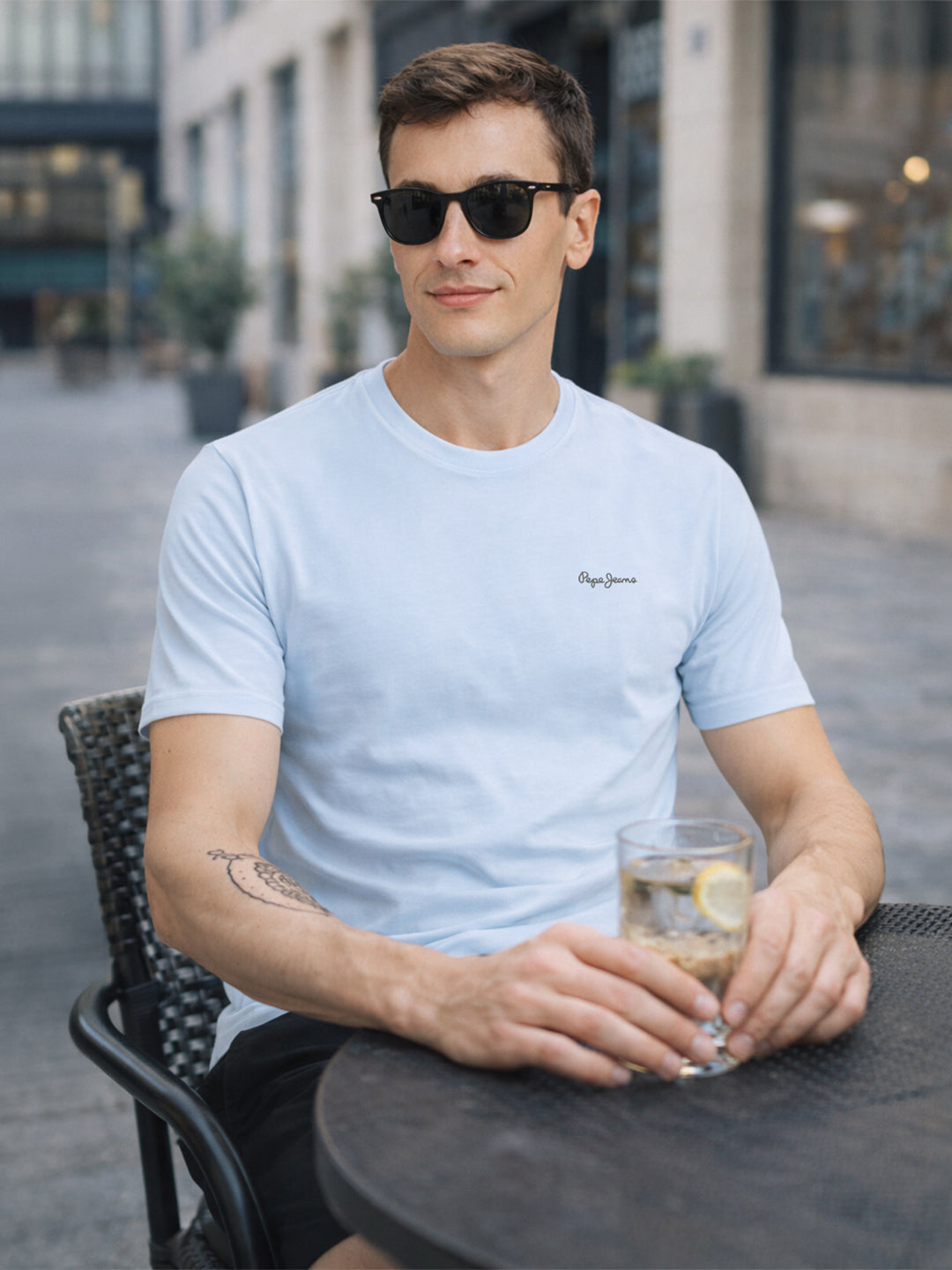 Men Crew Neck Relaxed Fit Lounge T-shirt