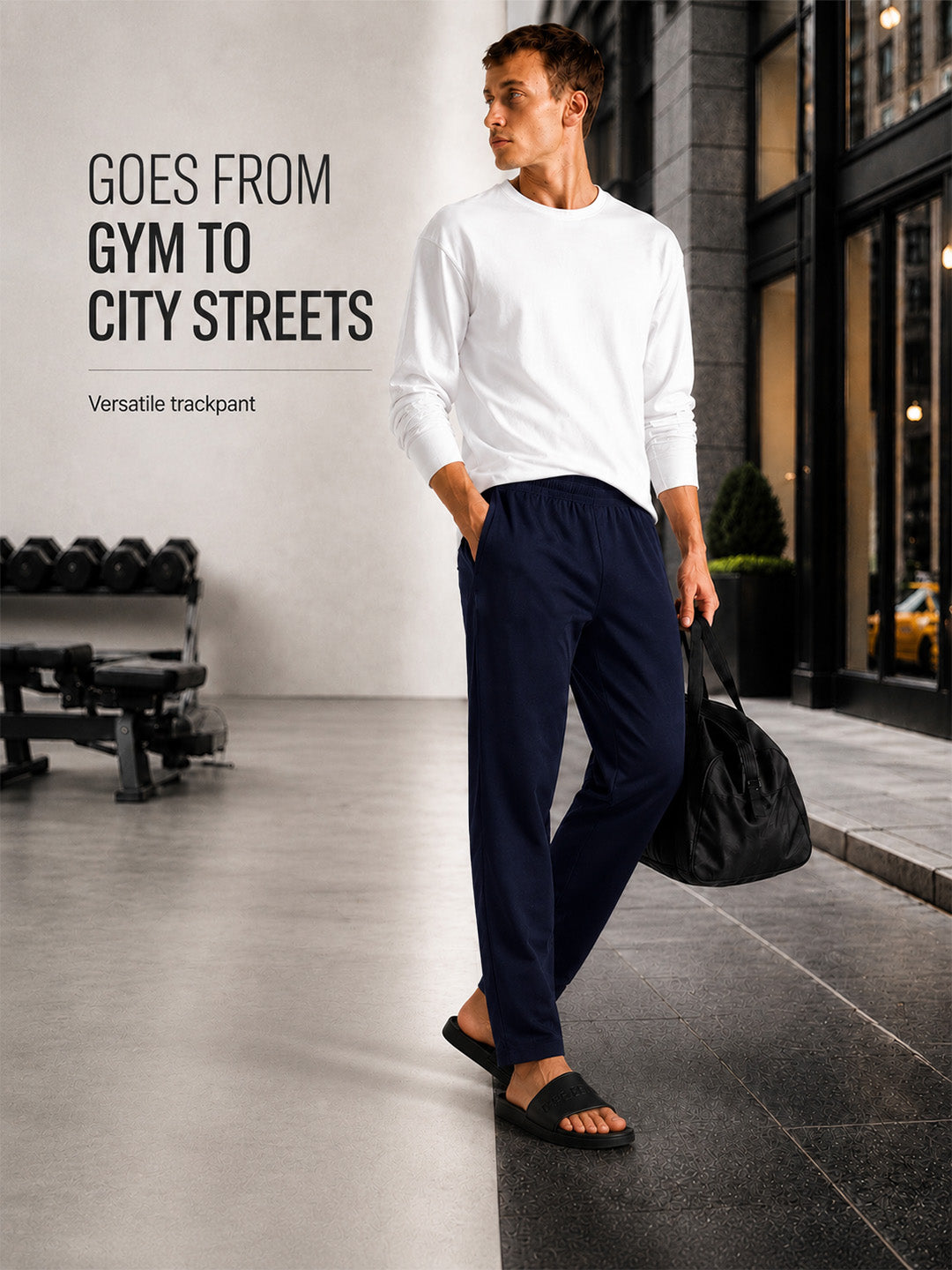 Men Solid Cotton Lounge Pants