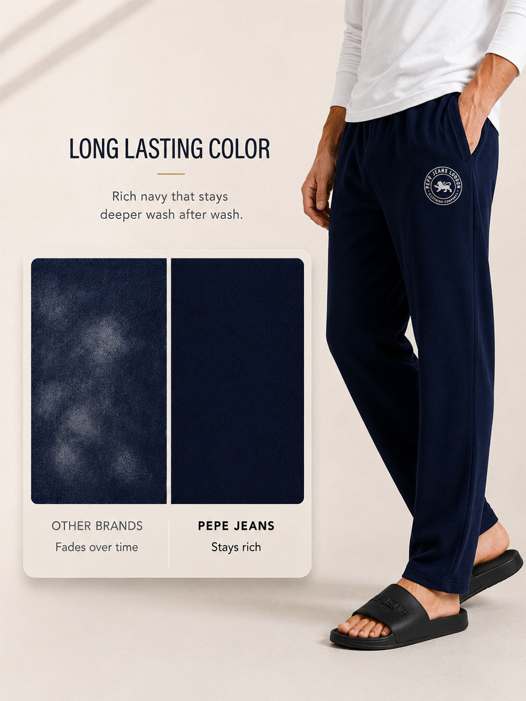 Men Solid Cotton Lounge Pants