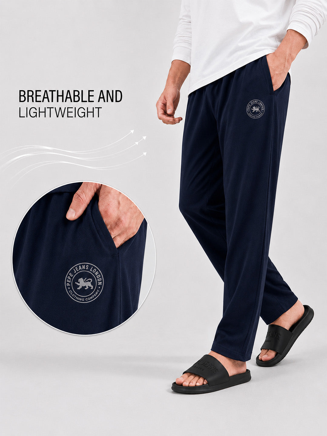 Men Solid Cotton Lounge Pants