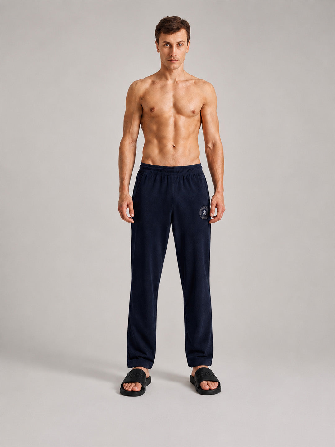 Men Solid Cotton Lounge Pants