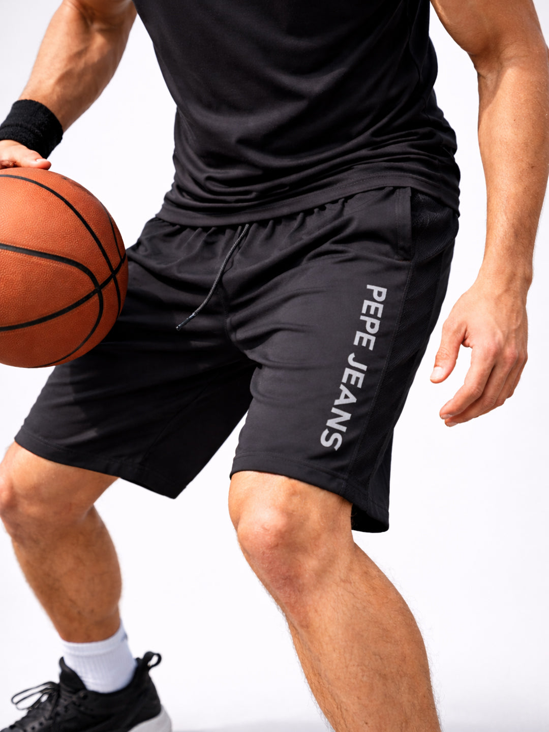 Men Typography Sports Shorts