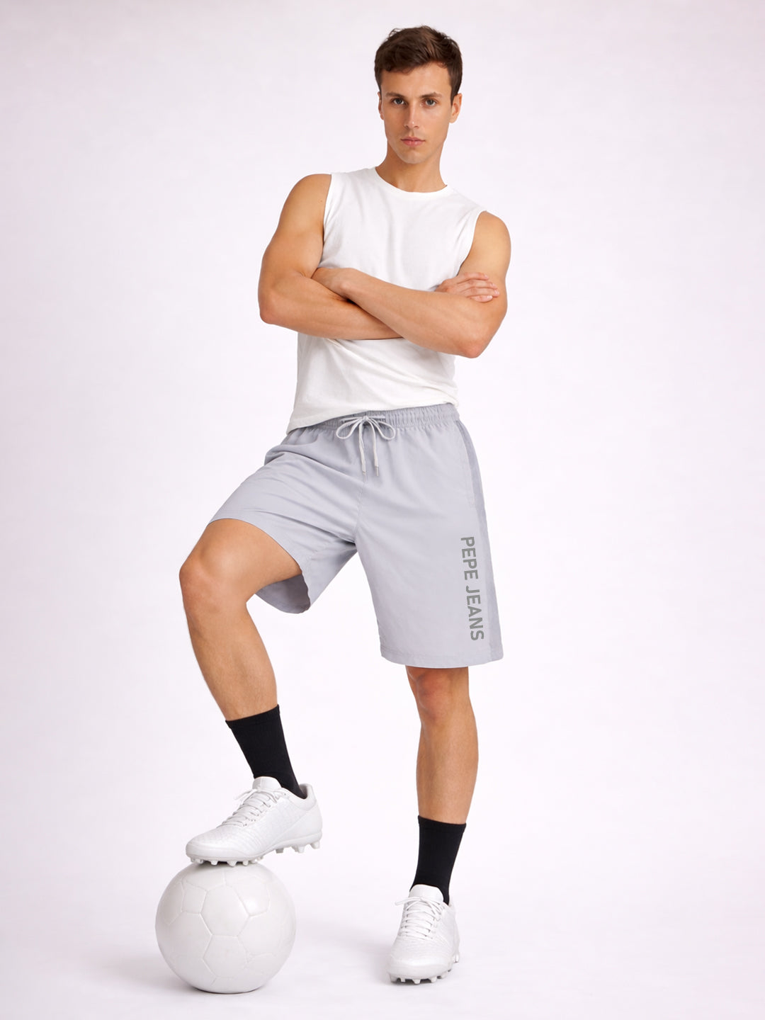 Men Typography Sports Shorts