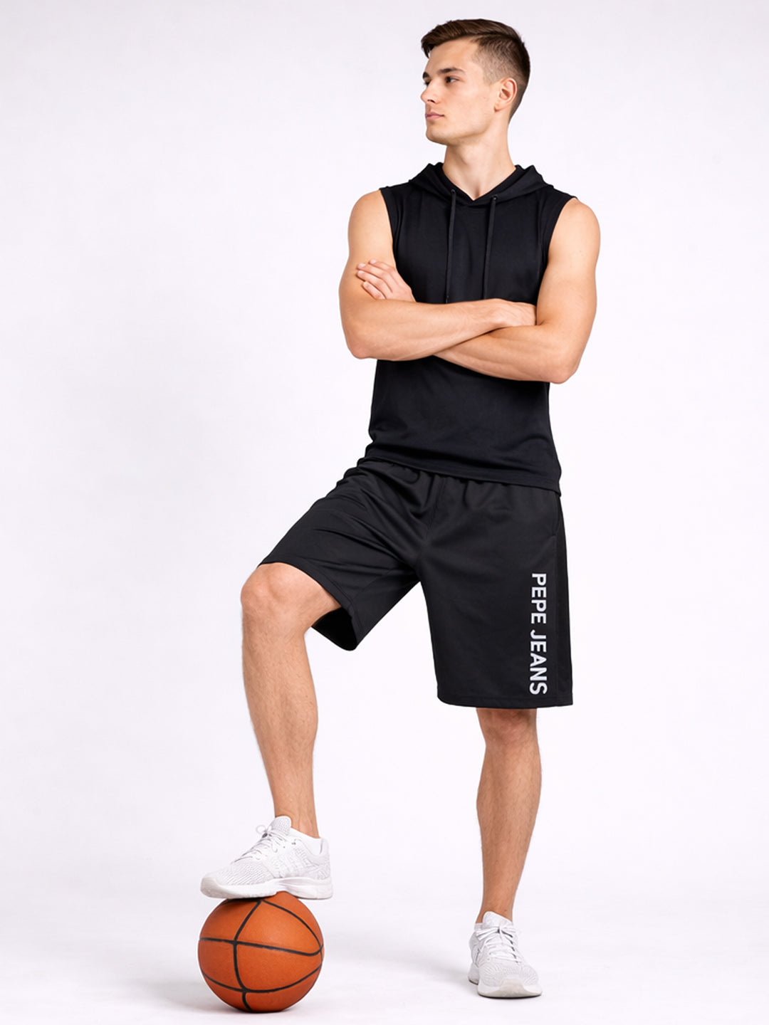 Men Typography Sports Shorts