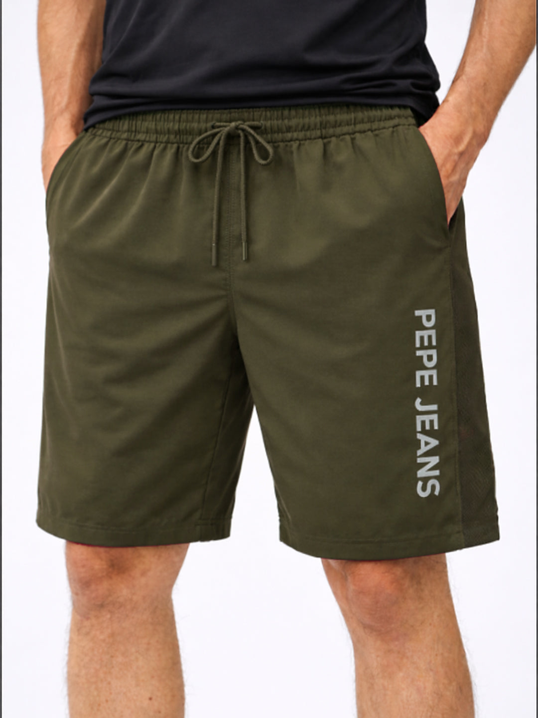 Men Typography Sports Shorts