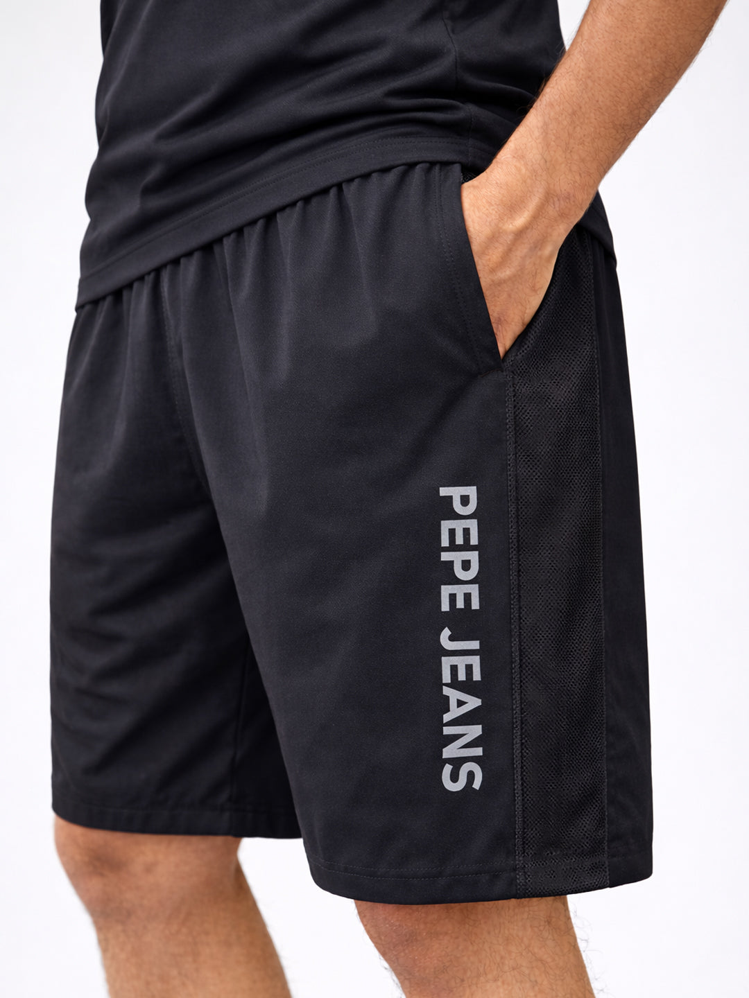 Men Typography Sports Shorts