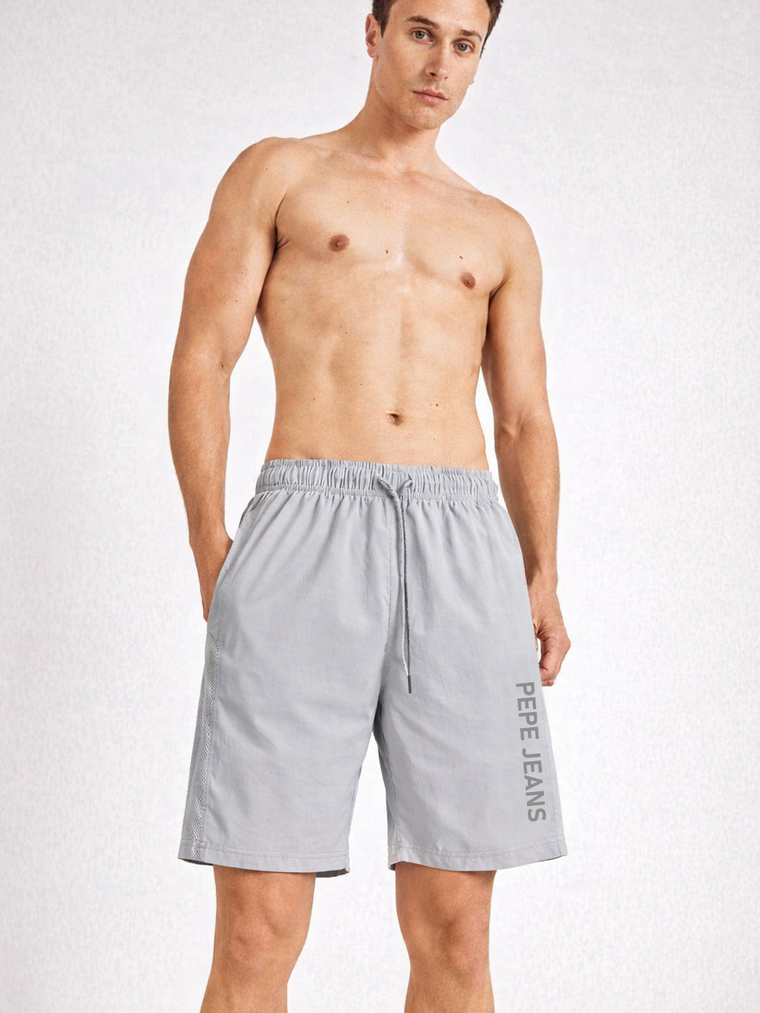 Men Typography Sports Shorts