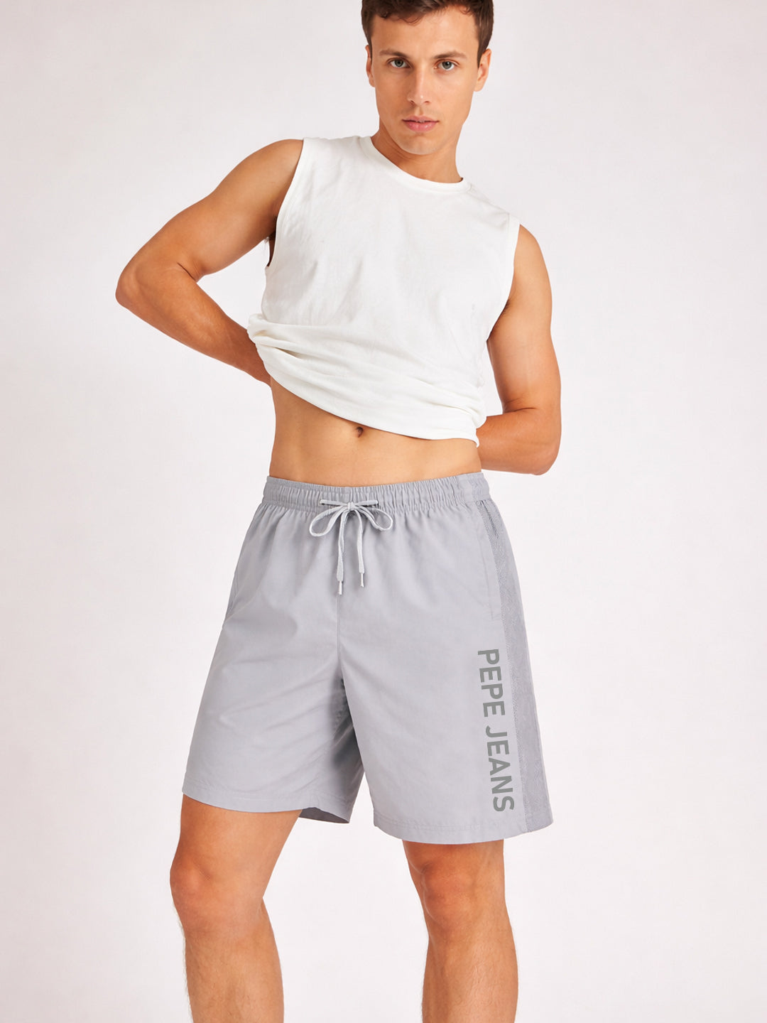 Men Typography Sports Shorts