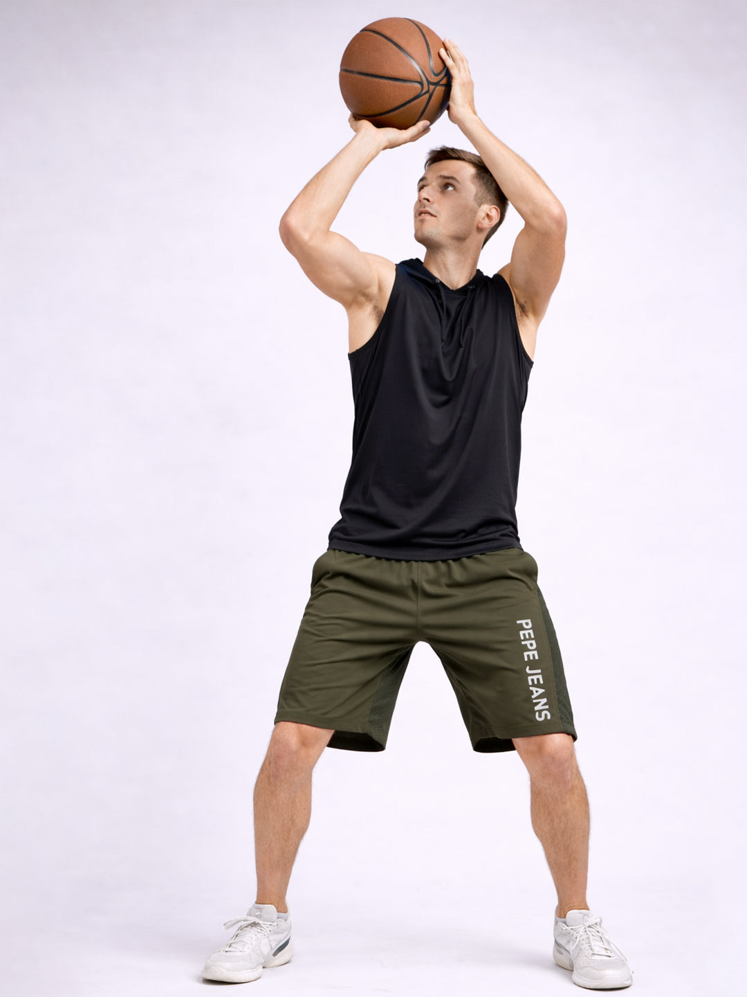 Men Typography Sports Shorts