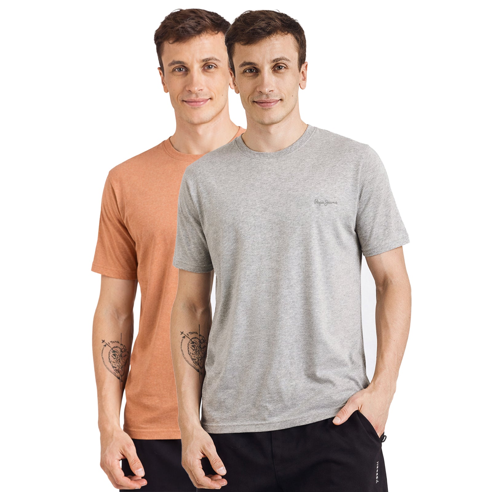 Men Crew Neck Lounge T-shirt(Pack of 2)