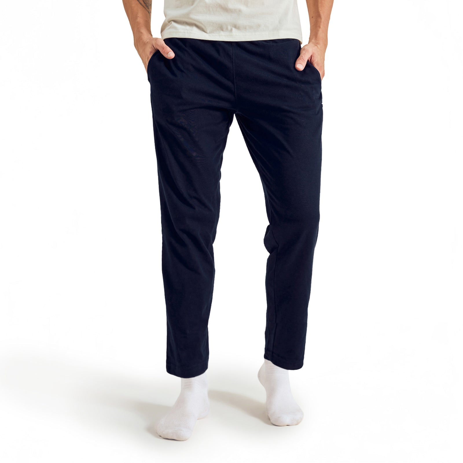 Men Solid Straight Pure Cotton Lounge Pant