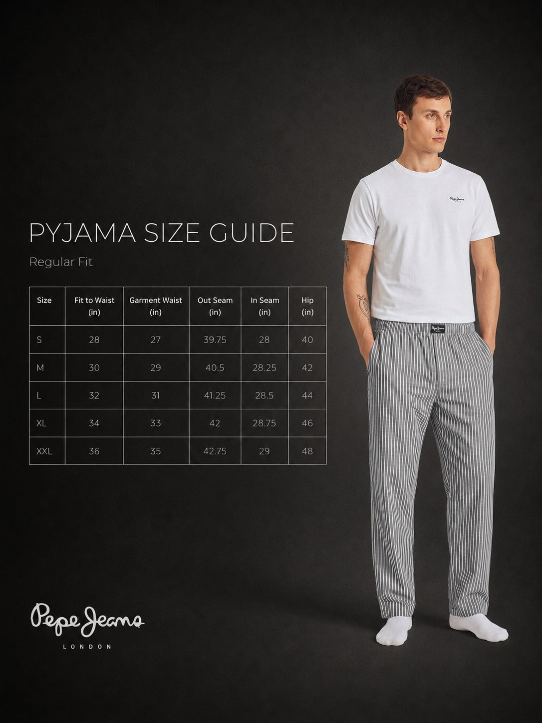 Striped Cotton Lounge Pants