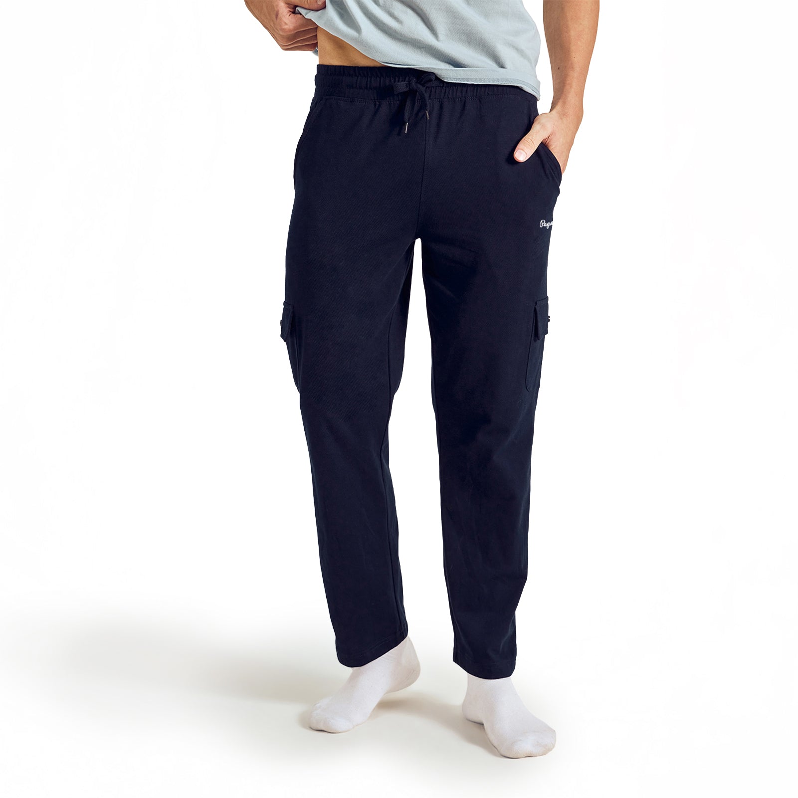Men Navy Regular Fit Solid Track Pants